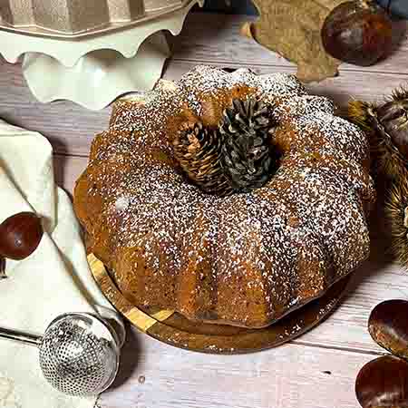 Bundt cake farina di castagne e cioccolato