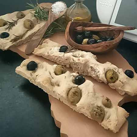 Focaccia senza glutine alle olive