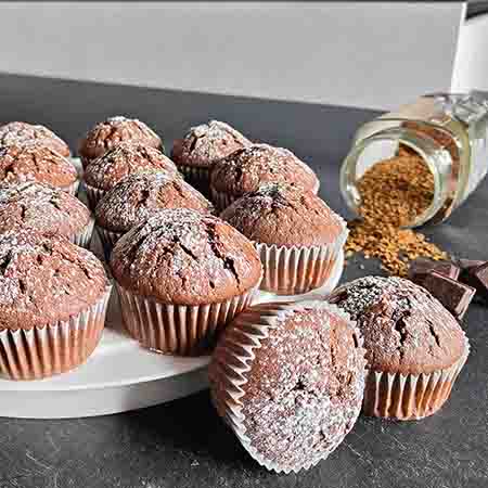 Muffin al cioccolato e caffè