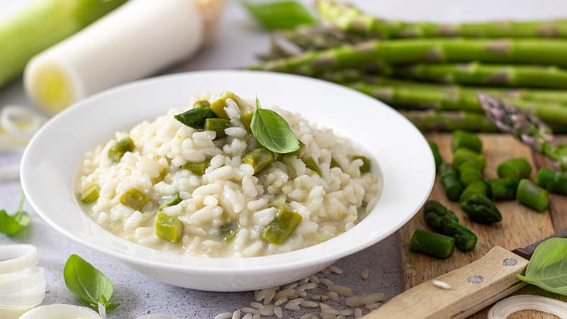 Risotto agli asparagi vegan