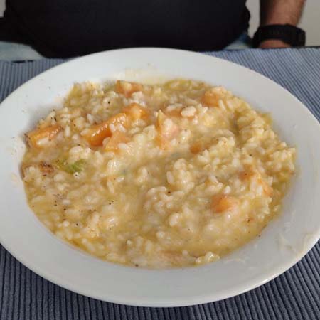 Risotto al melone con gorgonzola