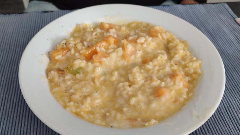 Risotto al melone con gorgonzola