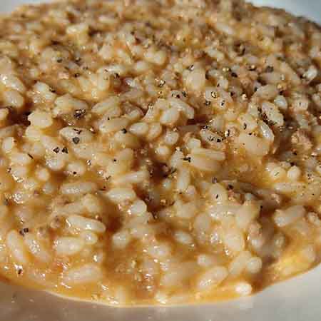 Risotto con carne macinata