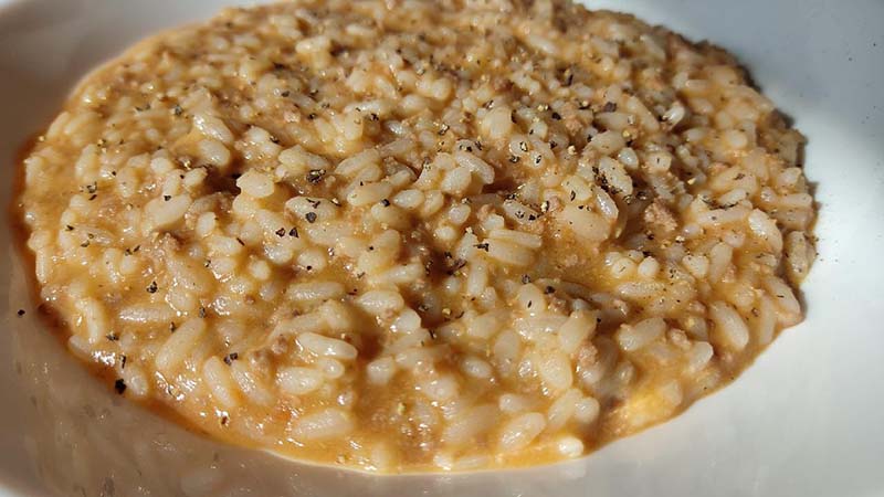 Risotto con carne macinata