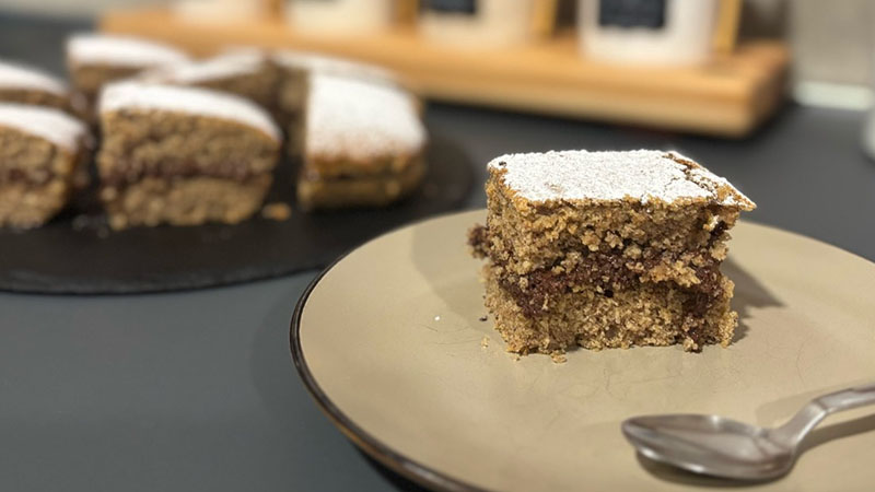 Torta di nocciole e grano saraceno con Nutella