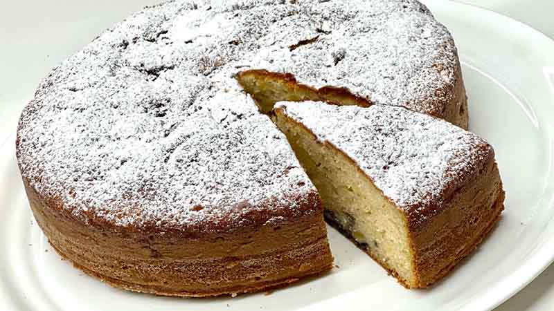 Torta yogurt greco, mele e marmellata